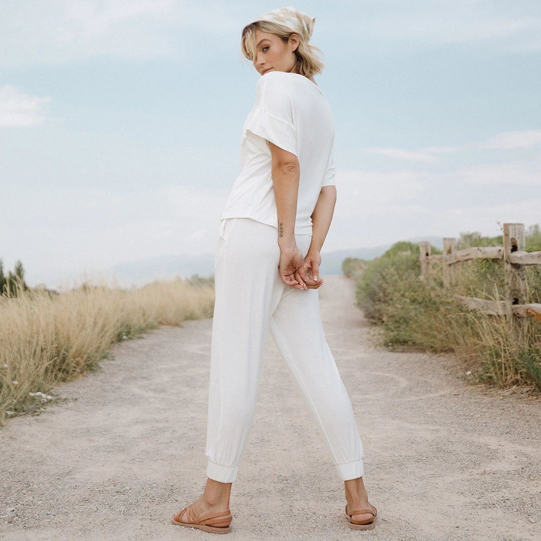 Serenity Harem Joggers, Ivory 12 Serenity Harem Joggers, Ivory - Image 10