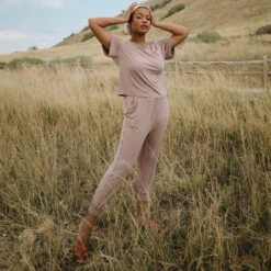 Serenity Harem Joggers, Mocha 20 Serenity Harem Joggers, Mocha -Albionfit Store 89A9467final 1