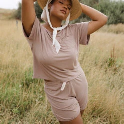 Serenity Shorts, Mocha -Albionfit Store 89A9669final 1