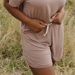 Serenity Shorts, Mocha -Albionfit Store 89A9742finnal 1