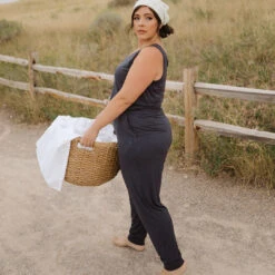 Serenity Tank Jumpsuit, Storm -Albionfit Store 89A9881final