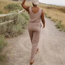 Serenity Tank Jumpsuit, Mocha -Albionfit Store 89A9887final 1
