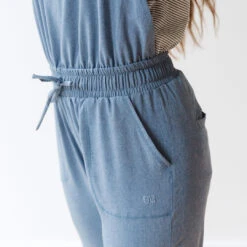 Light Chambray Classic Overall Jumpsuit -Albionfit Store A7A2069final