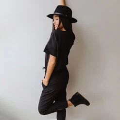 Everyday Jumpsuit, Black -Albionfit Store BOSS CROP JUMPSUIT BLACK 8 1