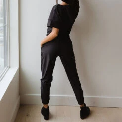 Everyday Jumpsuit, Black -Albionfit Store BOSS CROP JUMPSUIT BLACK 9 1