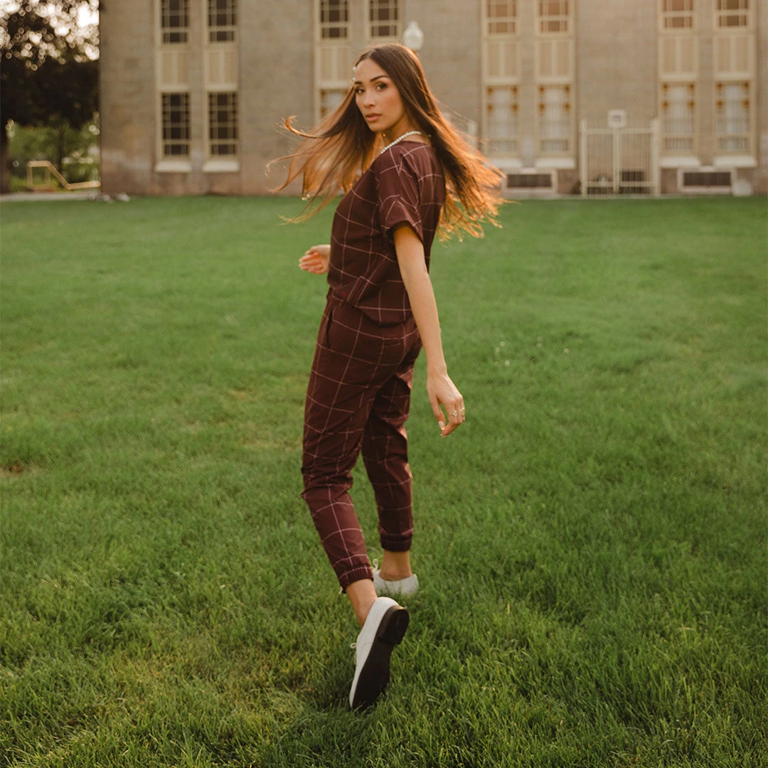 Maroon Windowpane Jetsetters 10 Maroon Windowpane Jetsetters - Image 8