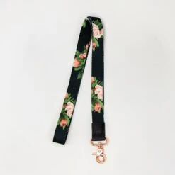 Thread Wallet Lanyard -Albionfit Store Black Rose Lanyard