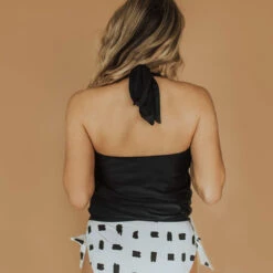 Blousy Tankini, Matte Black -Albionfit Store BlackTankini Web1