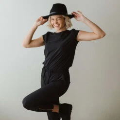 Black Jumpsuit -Albionfit Store CLASSIC JUMPSUIT BLACK 2