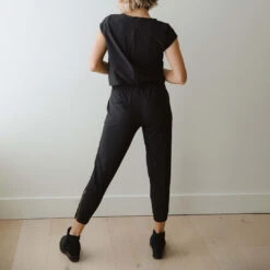 Black Jumpsuit -Albionfit Store CLASSIC JUMPSUIT BLACK 4