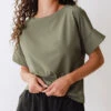 Boss Crop Tee, Sage -Albionfit Store DSC00418final