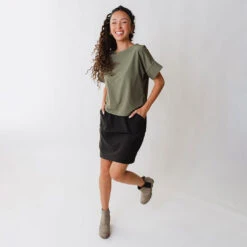 Boss Crop Tee, Sage -Albionfit Store DSC00473final