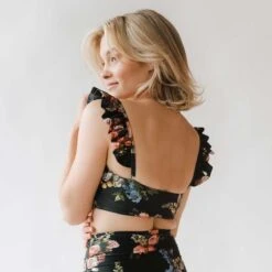 Rose Black Bella Crop Top -Albionfit Store DSC03566finnal