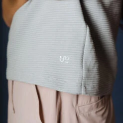 Atlas Ribbed Blouse, Grey -Albionfit Store DSC07330final