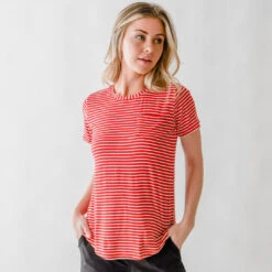 Basic Tee, Red White