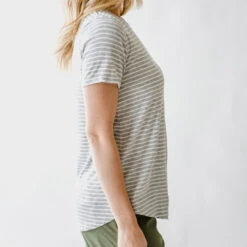 Basic Tee, Heather Grey/Ivory 24 Basic Tee, Heather Grey/Ivory -Albionfit Store DSC 0041 web