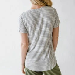 Basic Tee, Heather Grey/Ivory -Albionfit Store DSC 0045web 1