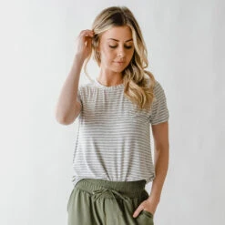 Basic Tee, Heather Grey/Ivory 20 Basic Tee, Heather Grey/Ivory -Albionfit Store DSC 0063 web
