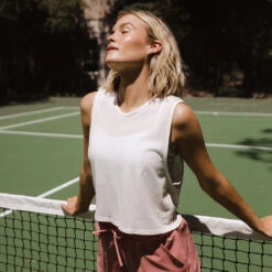 Flow Tank, Cream Slub -Albionfit Store FLOW TANK CREAM SLUB WEB 1