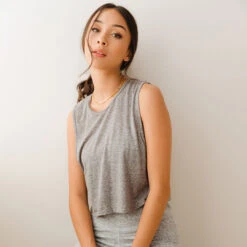 Flow Tank, Grey Slub -Albionfit Store FLOW TANK GREY SLUB WEB 6