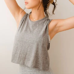 Flow Tank, Grey Slub -Albionfit Store FLOW TANK GREY SLUB WEB 7