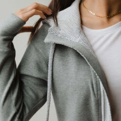 Alta Zip Up Hoodie, Heather Grey -Albionfit Store GREY ALTA ZIP UP HOODIE 14