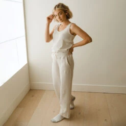 Waffle Loungers, Oatmeal -Albionfit Store HELLO COZY TANK OATMEAL 9 5e7f3b45 0cae 46f9 bc13 2cfa8ca583bd