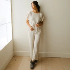 Waffle Loungers, Oatmeal -Albionfit Store HELLO COZY TEE OATMEAL 10 447af25e 8369 4a7b bef6 f0cfd96d78c6