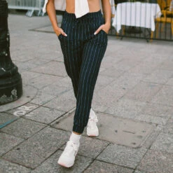 Destination Joggers, Navy Pinstripe -Albionfit Store I2A8352final