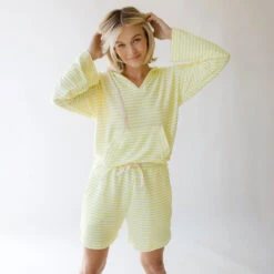 Sailor Stripe Shorts, Yellow Stripe -Albionfit Store I2A9304final adac895c 46fc 4326 8897 806b947ba87f