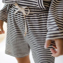 Sailor Stripe Shorts, Navy Stripe -Albionfit Store I2A9345finnal