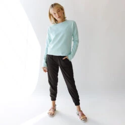 Robins Egg Neo Crop Sweatshirt -Albionfit Store I2A9408final 1