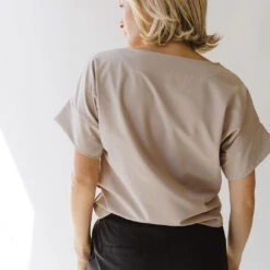 Boss Crop Tee, Cobblestone -Albionfit Store I2A9535final