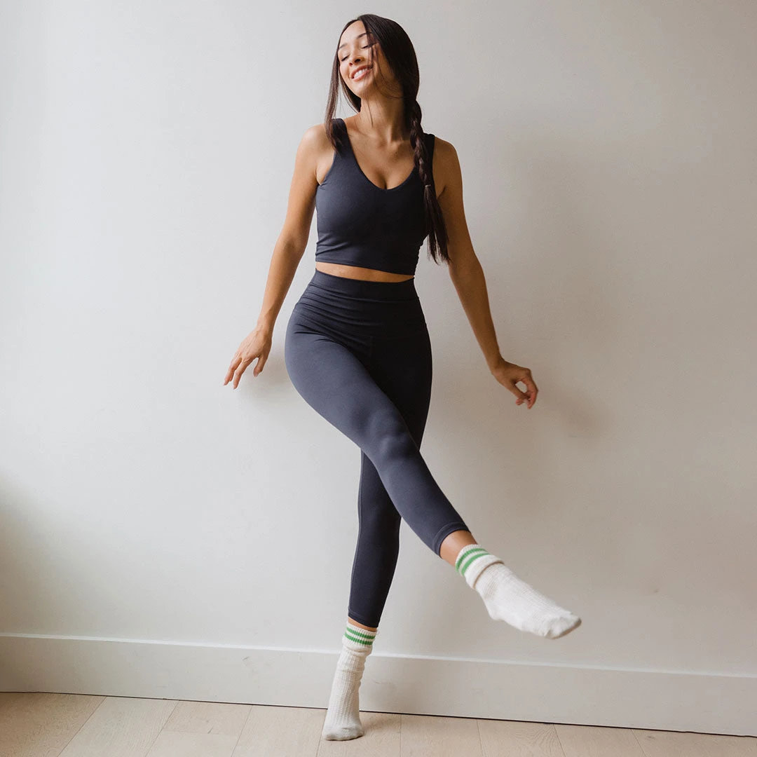 Intention Flow 3/4 Leggings, Navy 6 Intention Flow 3/4 Leggings, Navy - Image 4