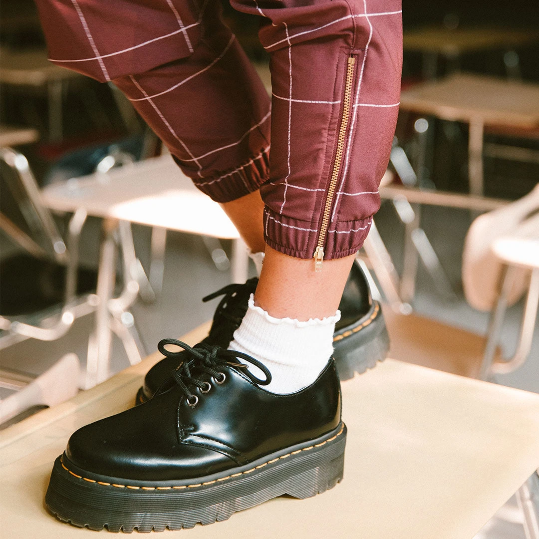 Maroon Windowpane Jetsetters 8 Maroon Windowpane Jetsetters - Image 6