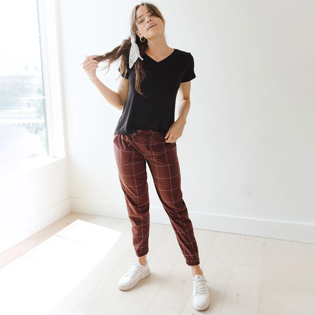 Maroon Windowpane Jetsetters 4 Maroon Windowpane Jetsetters - Image 2