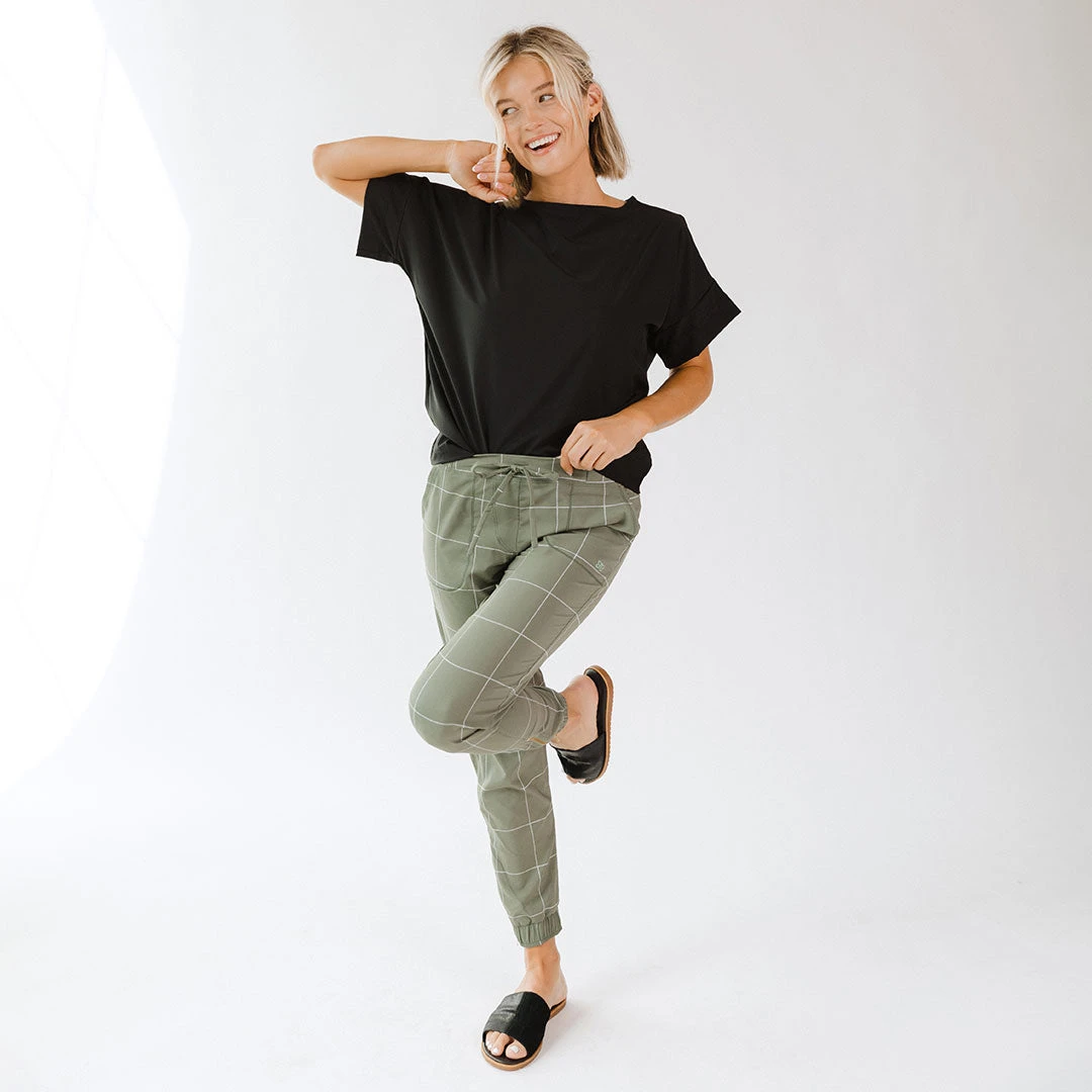 Sage Windowpane Jetsetters 9 Sage Windowpane Jetsetters - Image 7