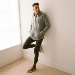 Men's Zip Up -Albionfit Store MEN S GREY ZIP UP 5