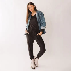 Merry Jumpsuit, Black -Albionfit Store MERRY JUMPSUIT BLACK WEB 1