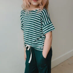 Mini Candy Cane Green Pajama Set -Albionfit Store MINI GREEN STRIPE SET 5 1