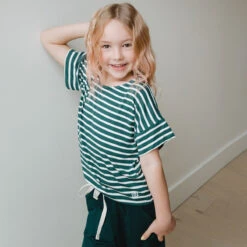 Mini Candy Cane Green Pajama Set -Albionfit Store MINI GREEN STRIPE SET 7 1