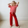Mini Candy Cane Red Pajama Set -Albionfit Store MINI RED STRIPE SET 12 1