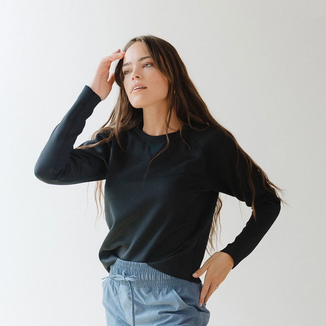 Black Neo Crop Sweatshirt 4 Black Neo Crop Sweatshirt - Image 2