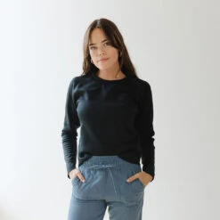 Black Neo Crop Sweatshirt 11 Black Neo Crop Sweatshirt -Albionfit Store NEO CROP SWEATSHIRT BLACK 8