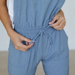 Light Chambray Classic Overall Jumpsuit -Albionfit Store OVERALLS LIGHT BLUE CHAMBRAY 2