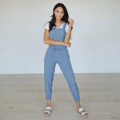 Light Chambray Classic Overall Jumpsuit -Albionfit Store OVERALLS LIGHT BLUE CHAMBRAY 6