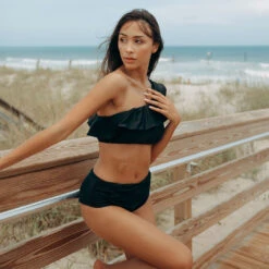 Matte Black Paneled Bottoms -Albionfit Store PANELED BOTTOMS BLACK WEB 3