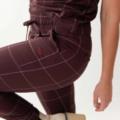 Destination Joggers, Maroon Windowpane -Albionfit Store Pro Capture One 0124final