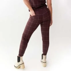 Destination Joggers, Maroon Windowpane -Albionfit Store Pro Capture One 0138final