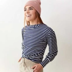 The Coco Long Sleeve, Navy Ivory -Albionfit Store Pro Capture One 0207final